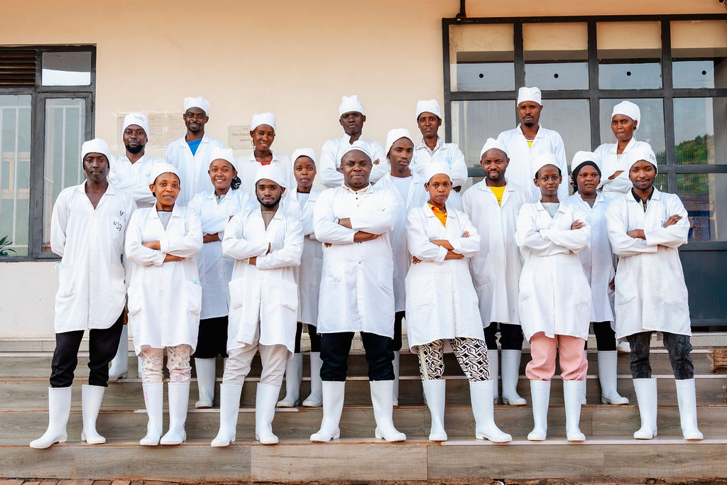 A member of the Ishyo Foods team