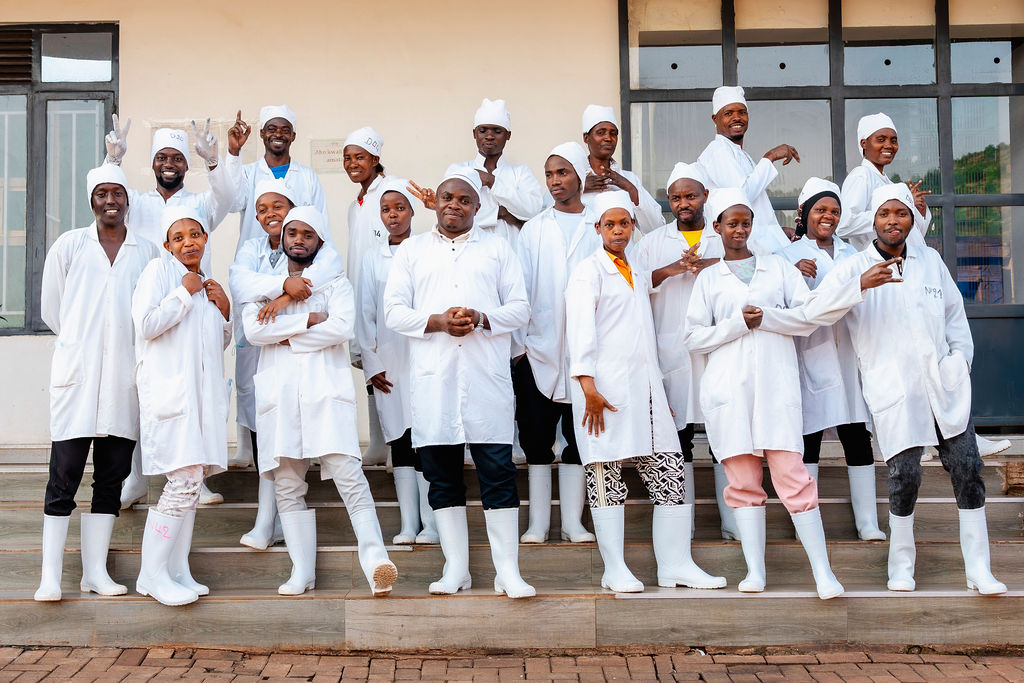 A member of the Ishyo Foods team